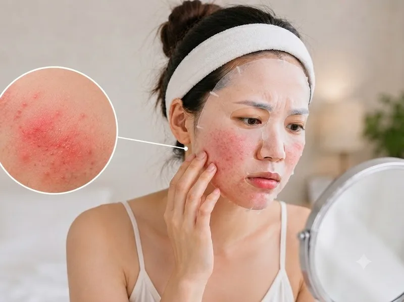 Đắp mặt nạ quá thường xuyên có thể khiến hàng rào bảo vệ da suy yếu, gây khô căng, kích ứng hoặc mất cân bằng độ ẩm.